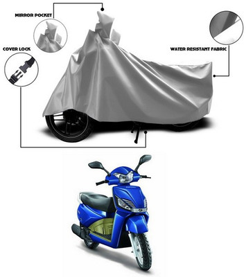 SEBONGO Waterproof Two Wheeler Cover for Mahindra(Gusto, Silver)