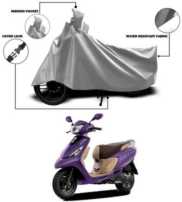 ANTHUB Waterproof Two Wheeler Cover for TVS(Scooty Zest 110, Silver)