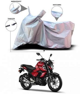 SEBONGO Waterproof Two Wheeler Cover for Yamaha(FZ S V3.0 FI, Silver)