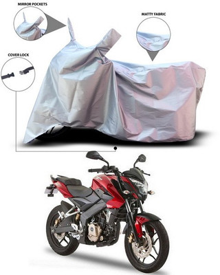 ANTHUB Waterproof Two Wheeler Cover for Bajaj(Pulsar 180 DTS-i, Silver)