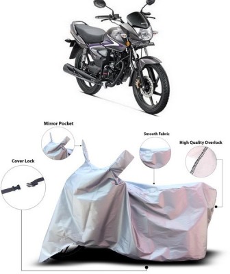 SEBONGO Waterproof Two Wheeler Cover for Honda(CB Shine, Silver)