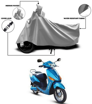 ANTHUB Waterproof Two Wheeler Cover for Hero(Electric Optima, Silver)
