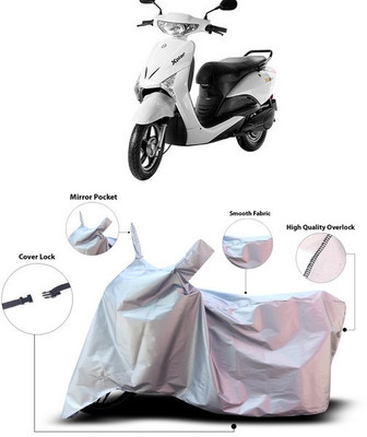 SEBONGO Waterproof Two Wheeler Cover for Indus(Yo Xplor, Silver)
