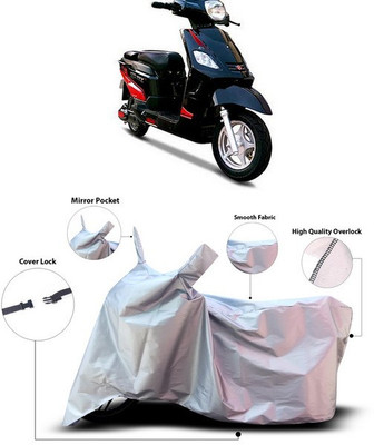 ANTHUB Waterproof Two Wheeler Cover for Hero(Electric NYX, Silver)