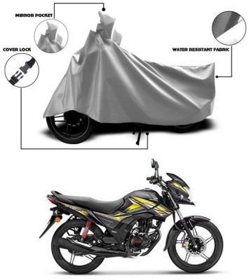 SEBONGO Waterproof Two Wheeler Cover for Honda(CB Shine, Silver)