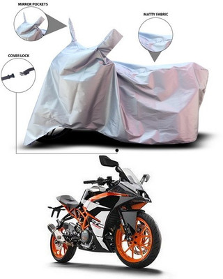 ANTHUB Waterproof Two Wheeler Cover for KTM(RC 390, Silver)