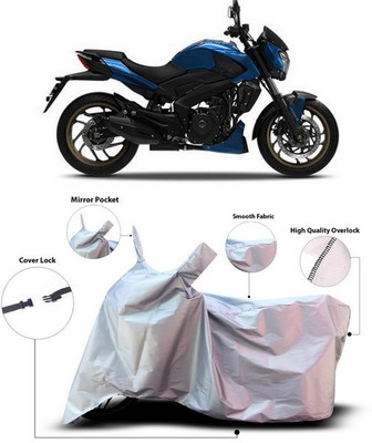 ANTHUB Waterproof Two Wheeler Cover for Bajaj(Dominar, Silver)