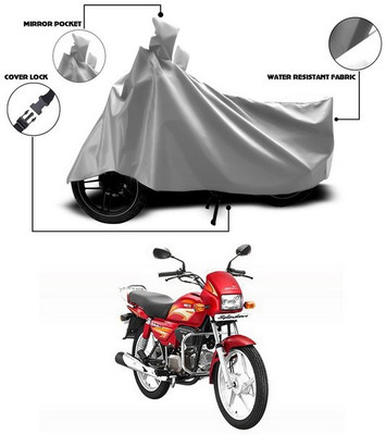 ANTHUB Waterproof Two Wheeler Cover for Hero(Splendor I Smart, Silver)