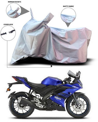 ANTHUB Waterproof Two Wheeler Cover for Yamaha(R15 V3, Silver)
