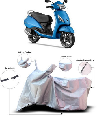 ANTHUB Waterproof Two Wheeler Cover for TVS(Jupiter, Silver)