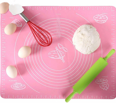 Drosselz Non-Stick Silicon Reusable Pastry Fondant Dough Roti Chapati Rolling Baking Sheet Mat with Measurements suitable Kitchen Roti Chapati Cake Pad Cooking Dough Atta Kneading (50x40cm) Food-grade Silicone Baking Mat(Pack of 1) Drosselz Non-Stick Silicon Reusable Pastry Fondant Dough Roti Chapati Rolling Baking Sheet Mat with Measurements suitable Kitchen Roti Chapati Cake Pad Cooking Dough Atta Kneading (50x40cm) Food-grade Silicone Baking Mat(Pack of 1)