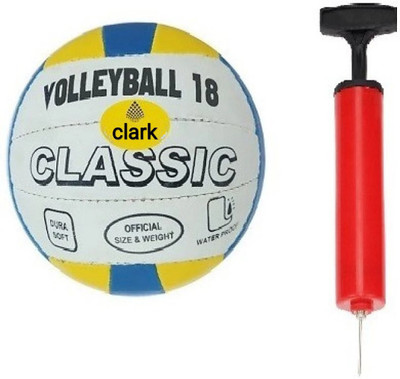 clark 432 Classic volleyball with air pump Volleyball - Size: 4(Standard, Pack of 1)