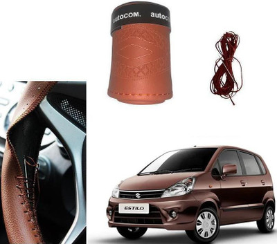 ARNEJA Hand Stiched Steering Cover For Maruti Zen Estilo(Brown, Leatherite)