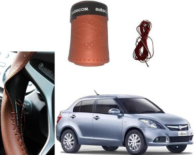 ARNEJA Hand Stiched Steering Cover For Maruti Swift Dzire(Brown, Leatherite)