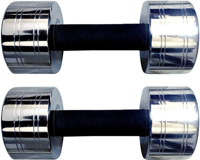 HACKERX Dumbbell Set , Steel Dumbbells , Steel Dumbbell 1 Pair of 2KG Fixed Weight Dumbbell(4 kg)