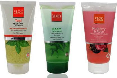 VLCC Original Tulsi Acne Clear, Neem Chamomile and Tea Tree, Mulberry and Rose  Face Wash(450 g)