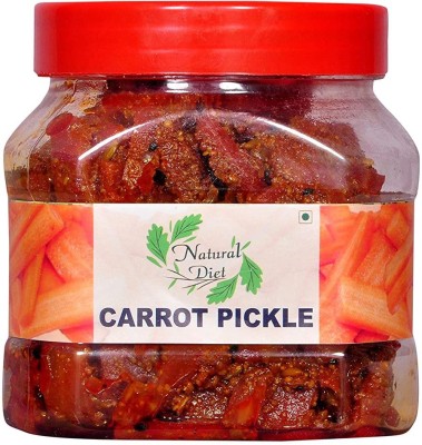 Natural Diet Chatpata Homemade Mother Made Masalo Se Bana Maa Ka Hath Ka Organic Carrot Pickle Pickle 500gm (You are Being Served Mothers Love ) Carrot Pickle(500 g)