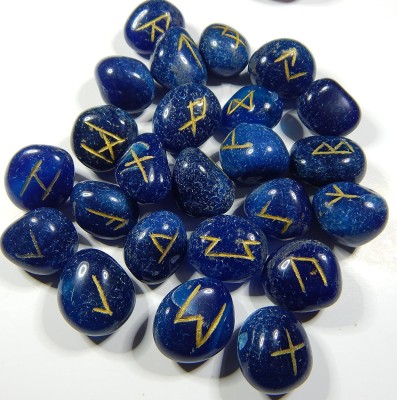 hoseki Blue Onyx Natural Stone Runes 100Cts stone Regular Asymmetrical Crystal Stone(Blue 1 Pieces)