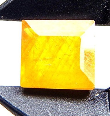 hoseki Yellow Sapphire 7.8Cts stone Regular Square Crystal Stone(Multicolor 1 Pieces)