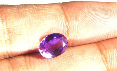 hoseki Alexandrite Gemstone Colour Changing Stone Excellent Shinning Stone 6.3Cts stone Regular Oval Crystal Stone(Purple 1 Pieces)