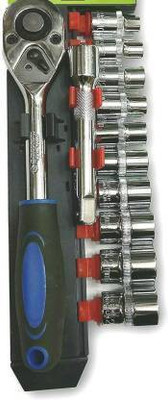 TOOLSSAI 12 Pcs 1/2th Inch/12.5mm Hand Tool Socket Sets Ratchet Wrench - High Hardness, Chrome Steel Mirror Polish, Anti Rust, Great Torque, Ergonomic Handle, SelfLocking Drive Head Socket Set (Pack of 12) Socket Set(Pack of 12)