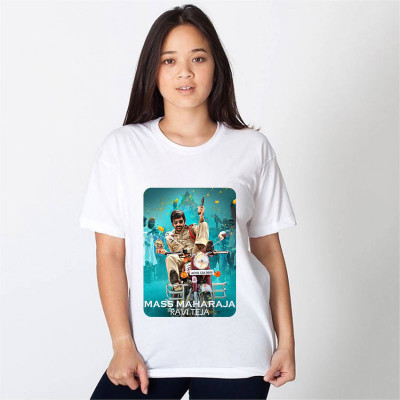 HamsaMART Printed Women Round Neck White T-Shirt