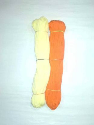 Crafto MACRAME SET OF 2 COLOR cream and orange Each Cord 50 Meters Total cord 100 meter