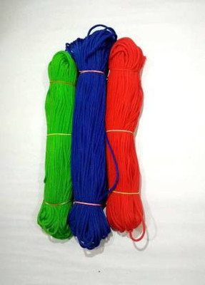 Crafto MACRAME 3 COLORS SET 0F 150 M BLUE,RED,GREEN Each Cord 50 Meters