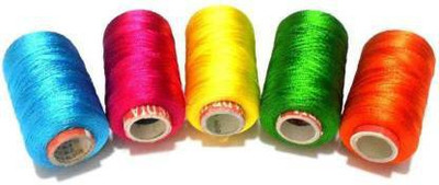 Crafto Silk Thread for Jewellery-Making 5 Pcs Spools