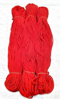 Crafto MACRAME SET OF 1 COLOR soft cords RED Each Cord 50 Meters Total cord 150 meter