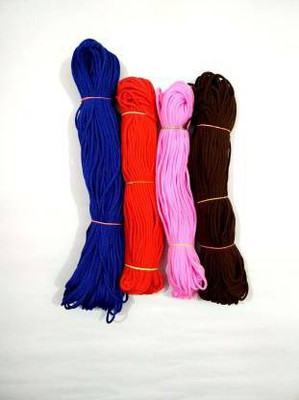 Crafto MACRAME SET OF 4 COLORS SET Each Cord 50 Meters Total cord 200 meter
