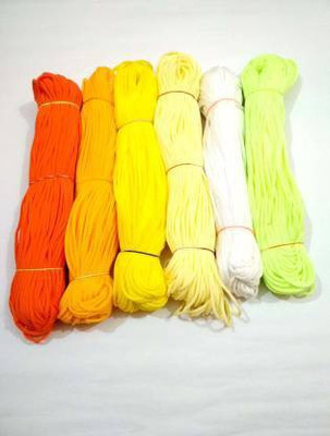 Crafto MACRAME SET OF 6 COLORS SET Each Cord 50 Meters Total cord 300 meter