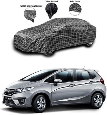 SEBONGO Car Cover For Honda Jazz (Without Mirror Pockets)(Black)