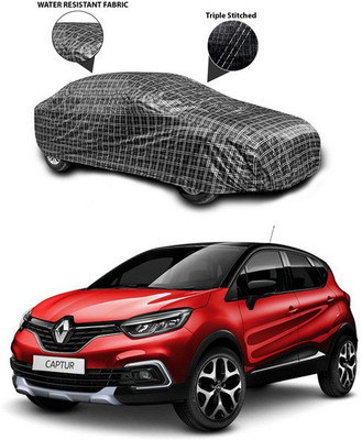 SEBONGO Car Cover For Renault Captur (Without Mirror Pockets)(Black)