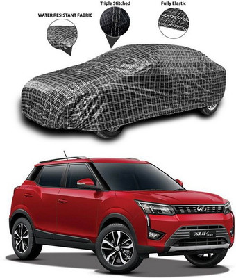 SEBONGO Car Cover For Mahindra XUV 300 (Without Mirror Pockets)(Black)