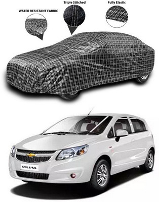 SEBONGO Car Cover For Chevrolet Sail UVA (Without Mirror Pockets)(Black)