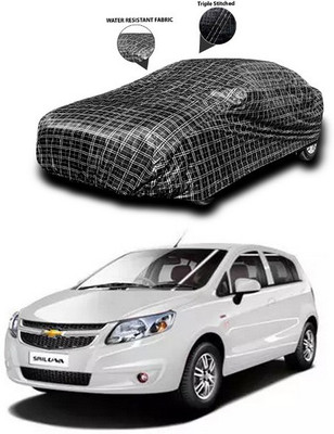 SEBONGO Car Cover For Chevrolet Sail UVA (Without Mirror Pockets)(Black)