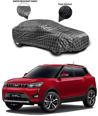 SEBONGO Car Cover For Mahindra XUV 300 (Without Mirror Pockets)(Black)