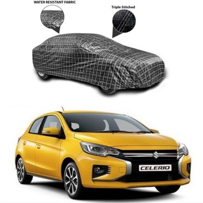 SEBONGO Car Cover For Maruti Suzuki Celerio (Without Mirror Pockets)(Black)