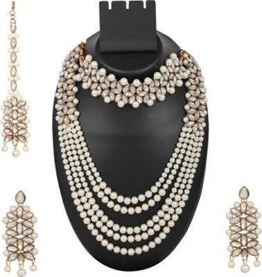 TWOLOVER Alloy Gold-plated White, Silver Jewellery Set(Pack of 1)