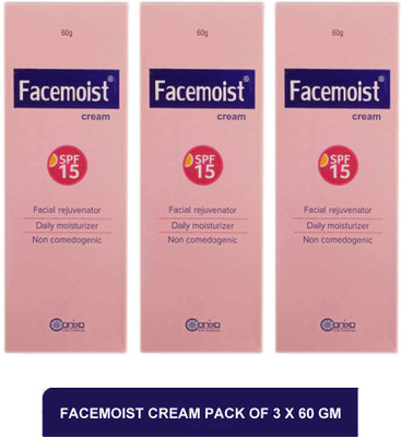 FACEMOIST cream - best moisturizer with spf(pack of 3)60g(180 g)