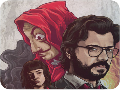 Gift Arcadia Money Heist Printed (MP001) Non Slip Base Mousepad(Multicolor)