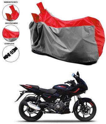 SEBONGO Waterproof Two Wheeler Cover for Bajaj(Pulsar 180 DTS-i, Red)