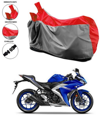 ANTHUB Waterproof Two Wheeler Cover for Yamaha(YZF R3, Red)