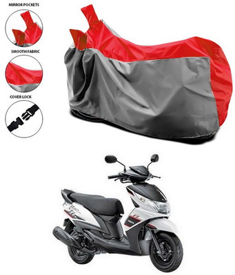 ANTHUB Waterproof Two Wheeler Cover for Yamaha(Ray Z, Red, Grey)