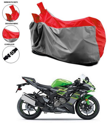 ANTHUB Waterproof Two Wheeler Cover for Kawasaki(Ninja, Red)