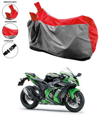 ANTHUB Waterproof Two Wheeler Cover for Kawasaki(Ninja ZX 10R, Red)