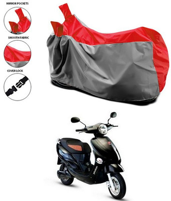 SEBONGO Waterproof Two Wheeler Cover for Hero(Electric Photon, Red)