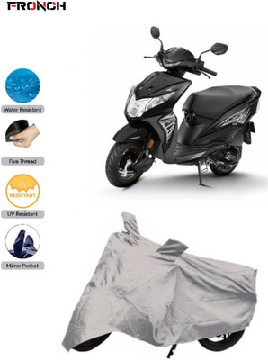 FRONCH Waterproof Two Wheeler Cover for Honda(Dio, Silver)