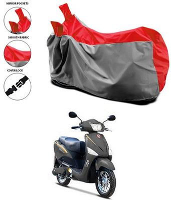 ANTHUB Waterproof Two Wheeler Cover for Hero(Electric Optima, Red)